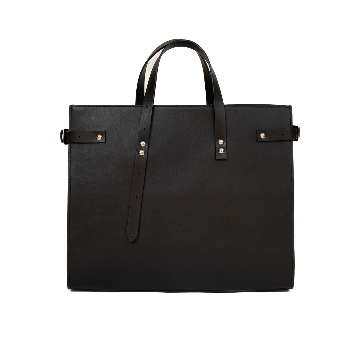 Grand sac à main Tote Bag cuir noir, vue arrière